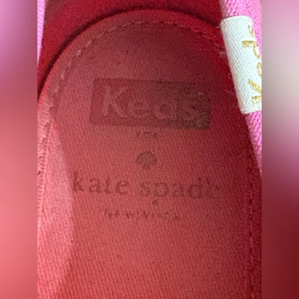 Keds x Kate Spade New York Champion sneakers in hot pink canvas with coral laces